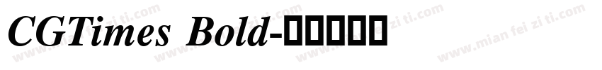 CGTimes Bold字体转换